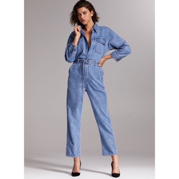 Aritzia Denim Forum The Margot Jumpsuit - Picture 1 of 12